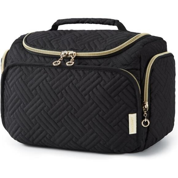 Large Travel Toiletry Bag Makeup Organizer Wet Dry Pouch with Handle Zippers - Picture 1 of 7